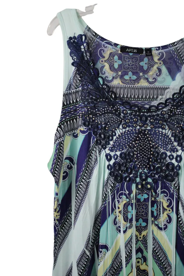 Rings APT9 Apt9 Blue Patterned Dress M