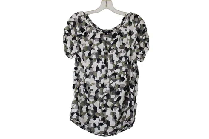 Rings Apt9 Black Green Pattern Blouse XS APT9