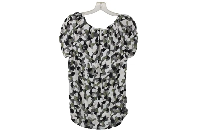 Rings Apt9 Black Green Pattern Blouse XS APT9