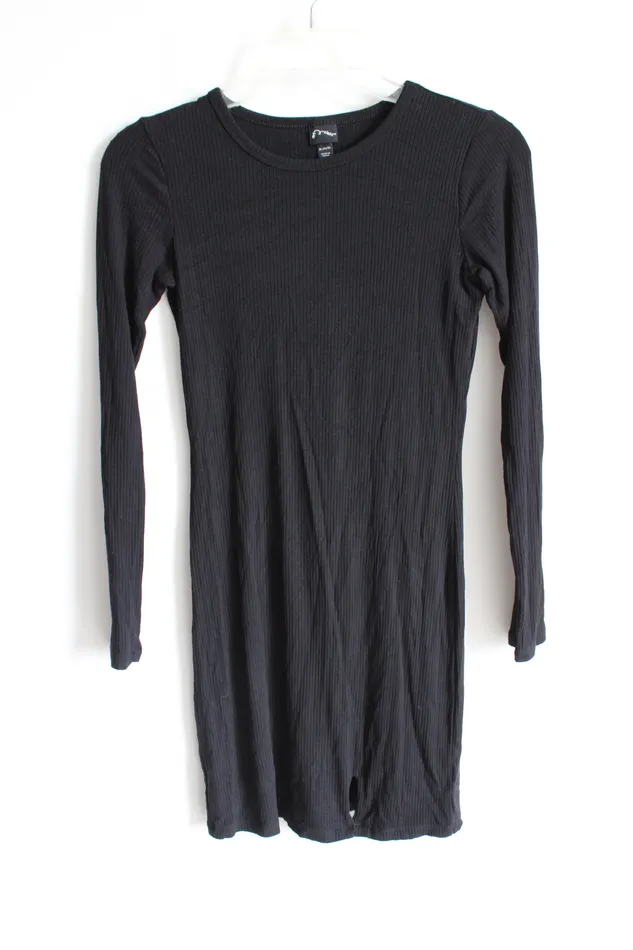 Rings Art Class Art Class Black Ribbed Long Sleeved Dress Youth XL 1416