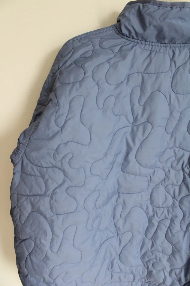 Rings Avia Avia Pastel Blue Quilted 14 Zip Pullover Windbreaker Jacket XL 1618