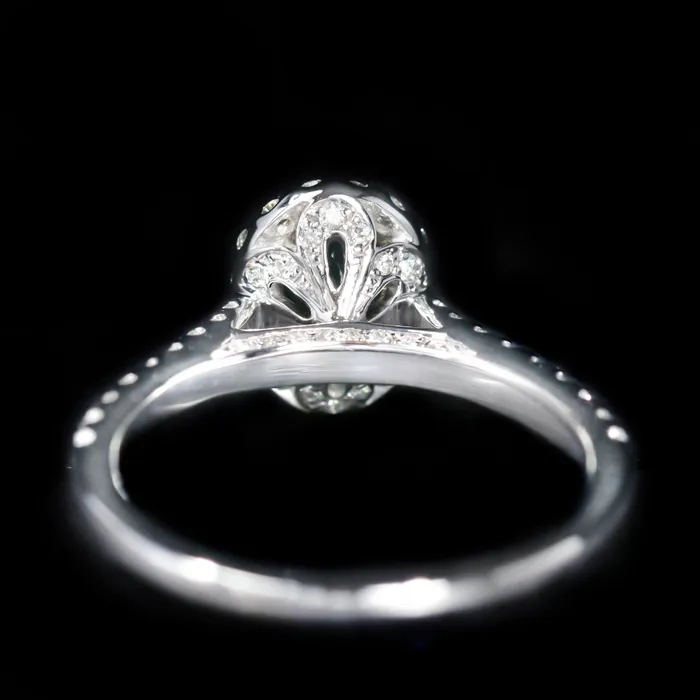 Rings BB Diamonds 14K White Gold GIA 089 Carat Alexandrite and Diamond Ring