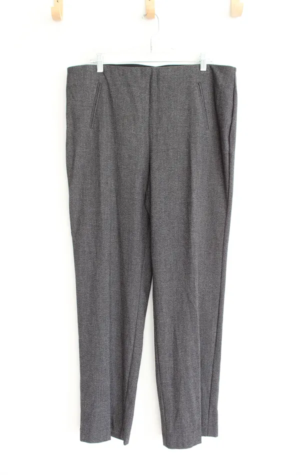 Rings Briggs Black Gray Patterned Trouser Pants 16 Briggs