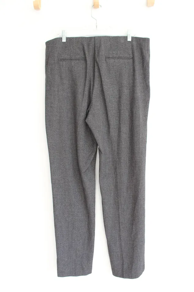 Rings Briggs Black Gray Patterned Trouser Pants 16 Briggs