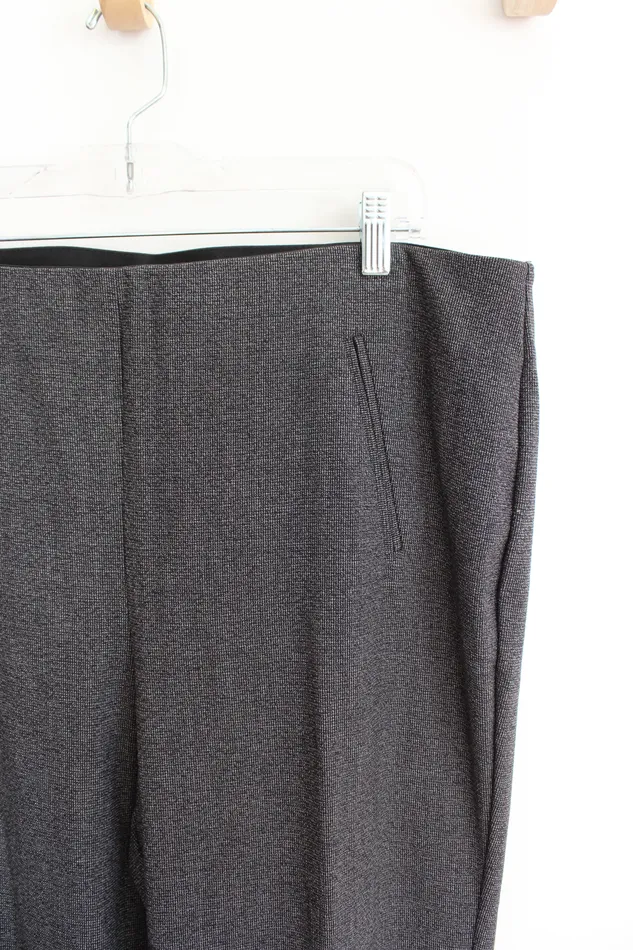 Rings Briggs Black Gray Patterned Trouser Pants 16 Briggs