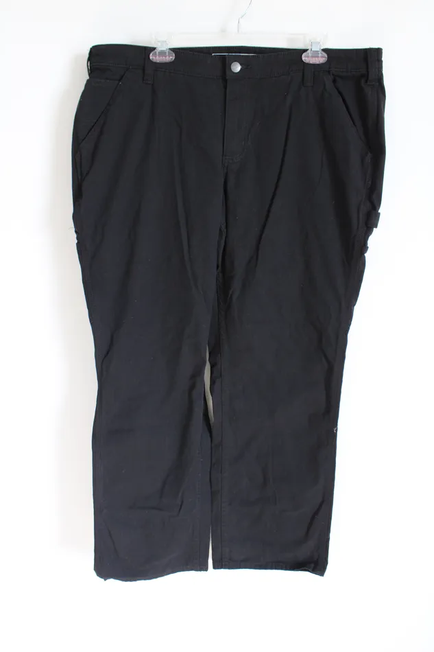 Rings Carhartt Carhartt Loose Fit Black Pants 18 Short
