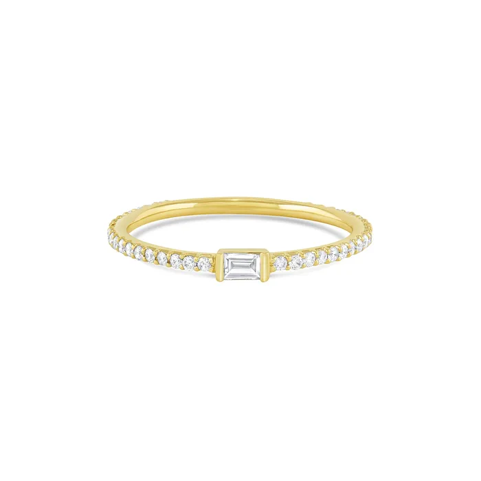 Rings Consider the Wldflwrs Pav Baguette Stacker