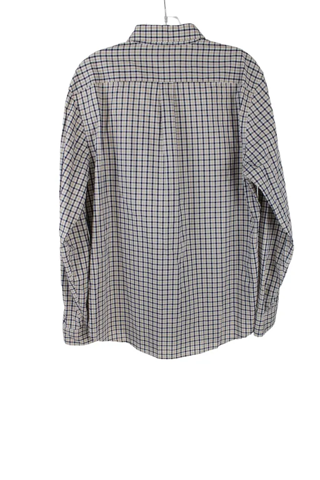 Rings Dockers Dockers Classic Fit Black Tan Plaid Shirt L