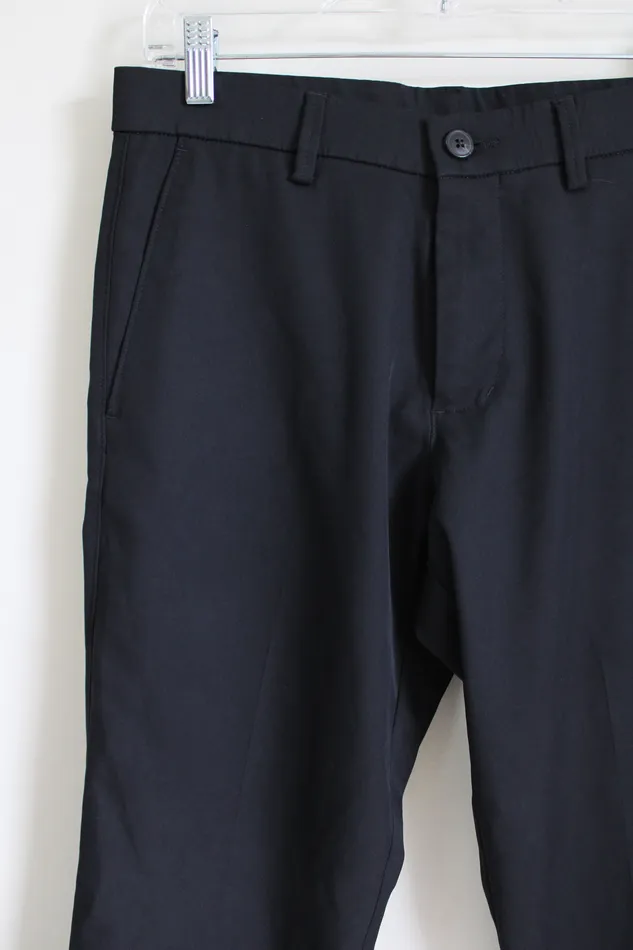 Rings Haggar H26 Black Taper Dress Pant 30X30 Haggar