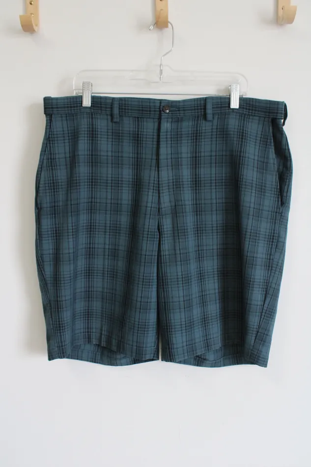 Rings Haggar Haggar Blue Plaid Shorts 36