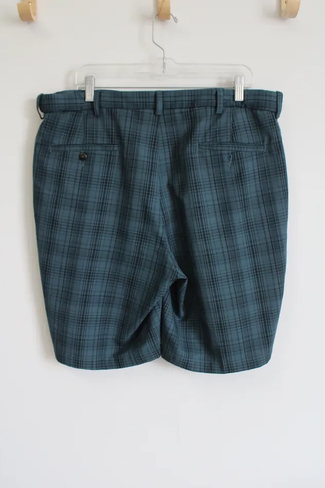 Rings Haggar Haggar Blue Plaid Shorts 36