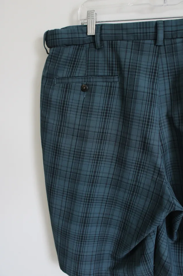 Rings Haggar Haggar Blue Plaid Shorts 36
