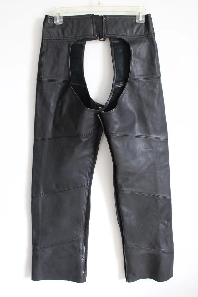 Rings HarleyDavidson Black Leather Chaps M HarleyDavidson