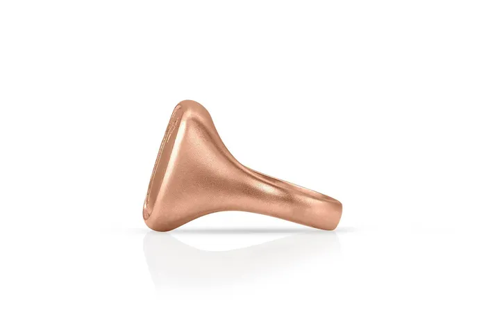 Rings Honey Jewelry Co Mens Cushion Signet Ring in Rose Gold