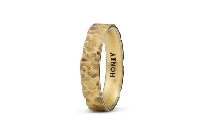 Rings Honey Jewelry Co Mens Hammered Wedding Band 5mm