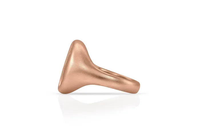 Rings Honey Jewelry Co Mens Oval Signet Ring in Rose Gold