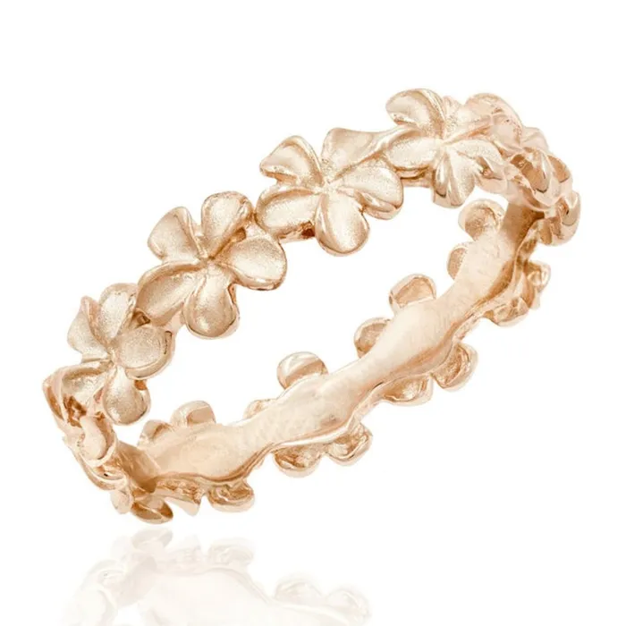 Rings Island Fine Jewelry 14K Gold Plumeria AllAround Ring
