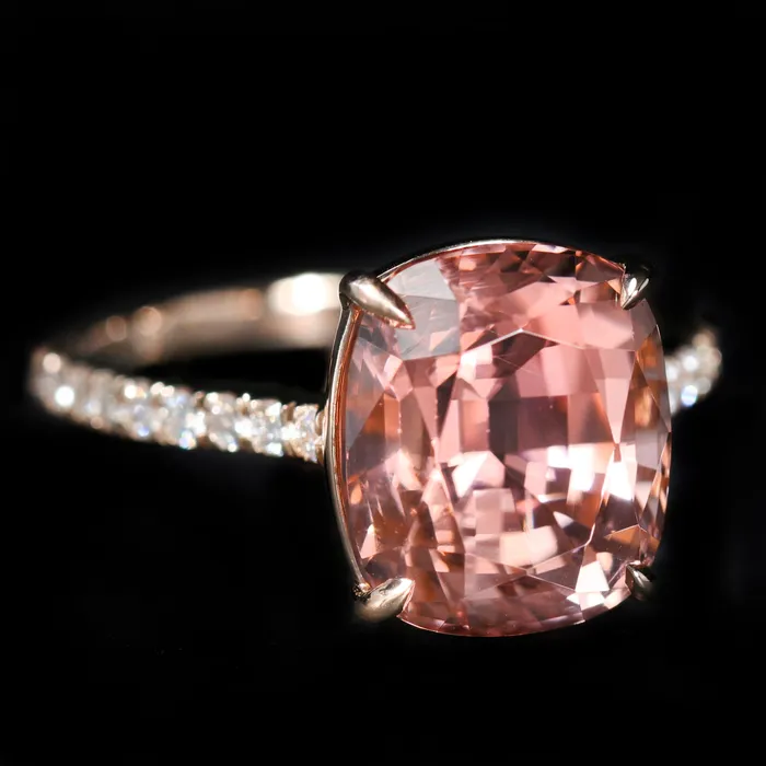 Rings JS Simmons Diamond Consultants 18K Brown Gold 605 Carat Tourmaline and Diamond Ring Rings JS Simmons Diamond Consultants 18K Brown Gold 605 Carat Tourmaline and Diamond Ring