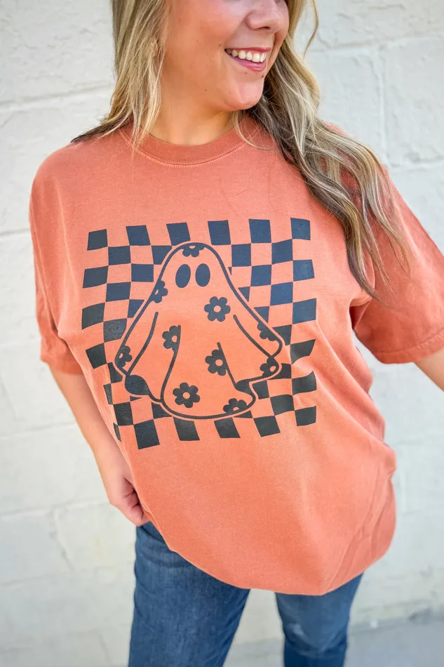 Rings JL Franklins Checker Floral Ghost Graphic Tee Yam