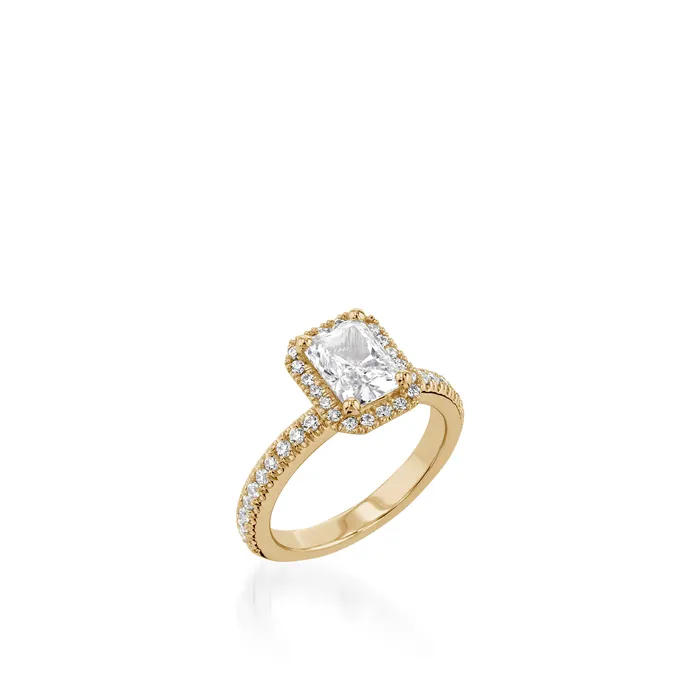 Rings John Atencio Majesty Radiant White Gold Engagement Ring