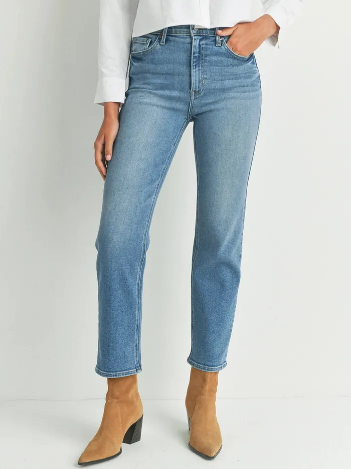 Rings Just Panmaco Just Black Denim Classic Straight Jean