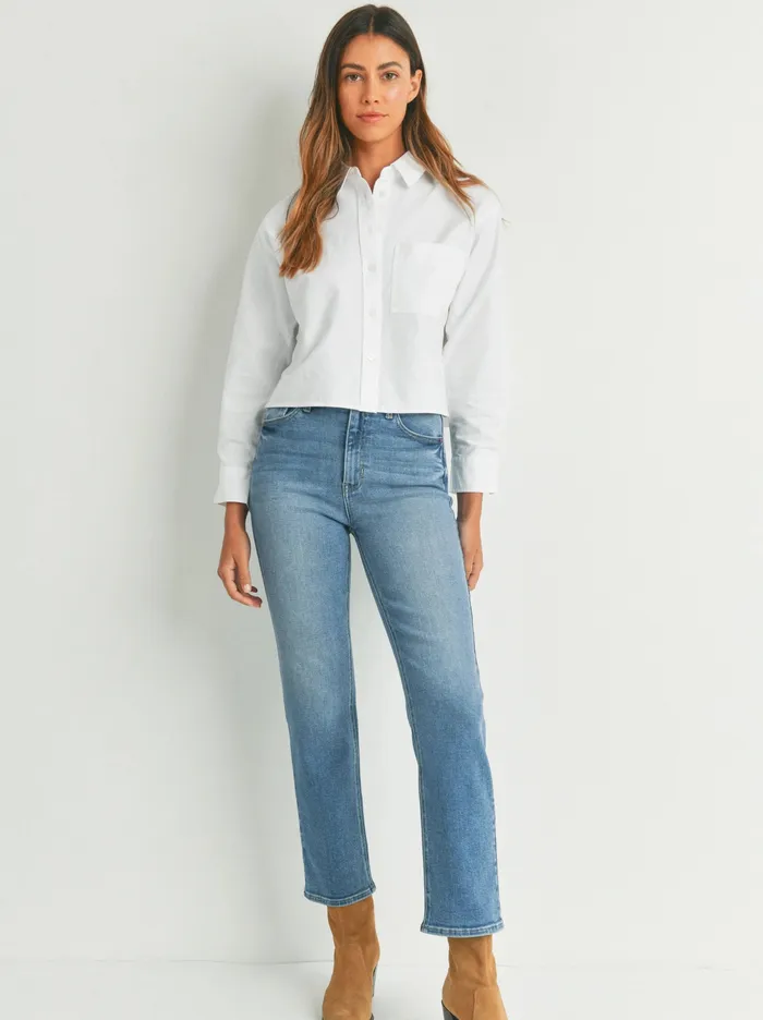 Rings Just Panmaco Just Black Denim Classic Straight Jean