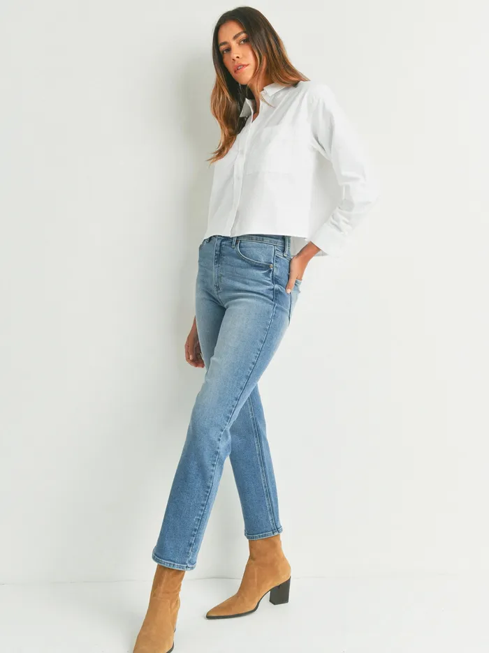 Rings Just Panmaco Just Black Denim Classic Straight Jean