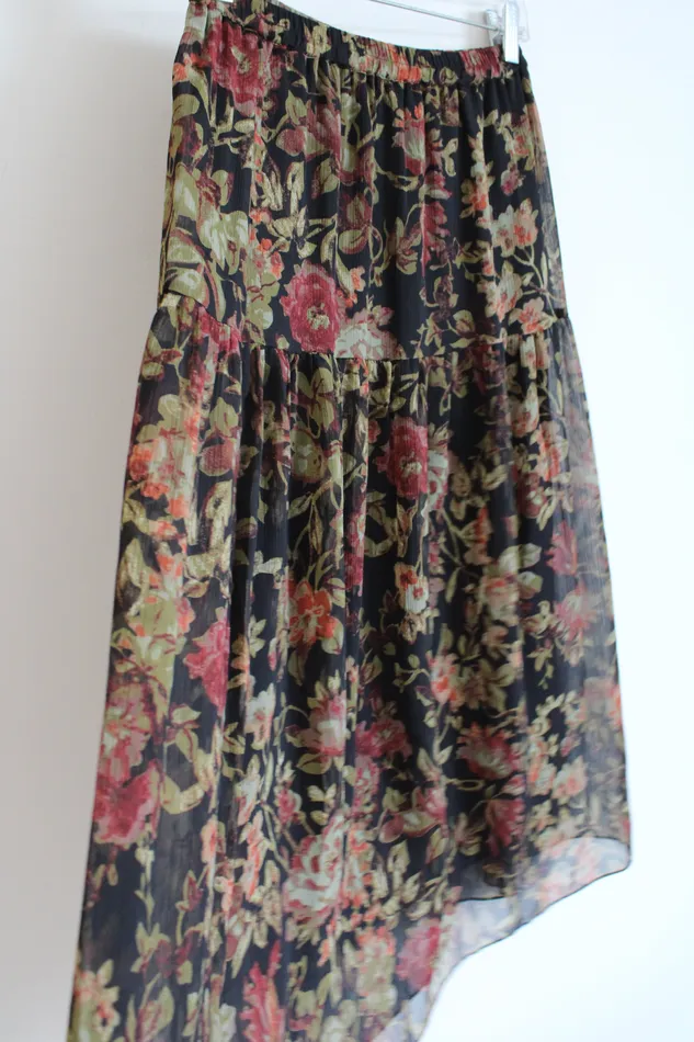 Rings Linea Lindea By Louis DellOlio Floral Chiffon Skirt XS Petite