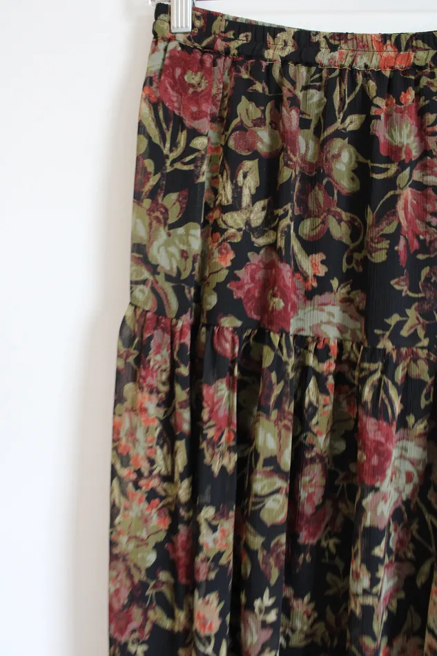Rings Linea Lindea By Louis DellOlio Floral Chiffon Skirt XS Petite