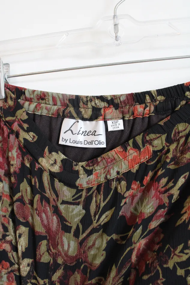Rings Linea Lindea By Louis DellOlio Floral Chiffon Skirt XS Petite