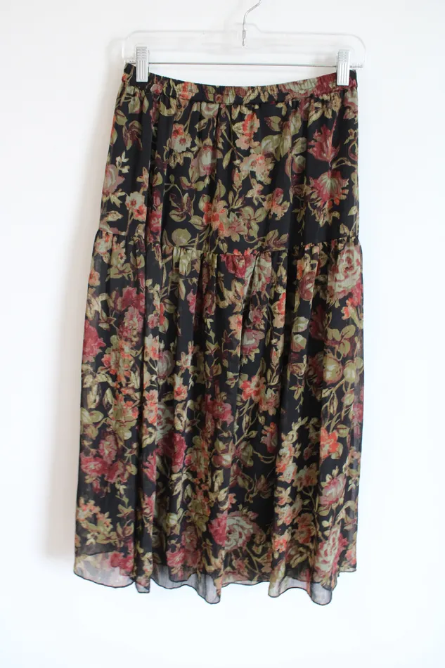 Rings Linea Lindea By Louis DellOlio Floral Chiffon Skirt XS Petite