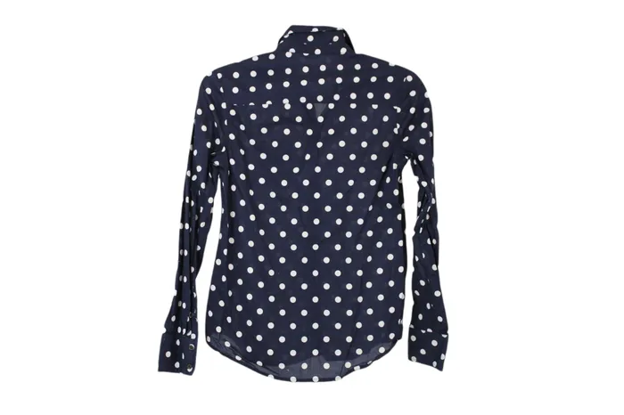 Rings Merona Blue Polka Dot Button Down XS Merona