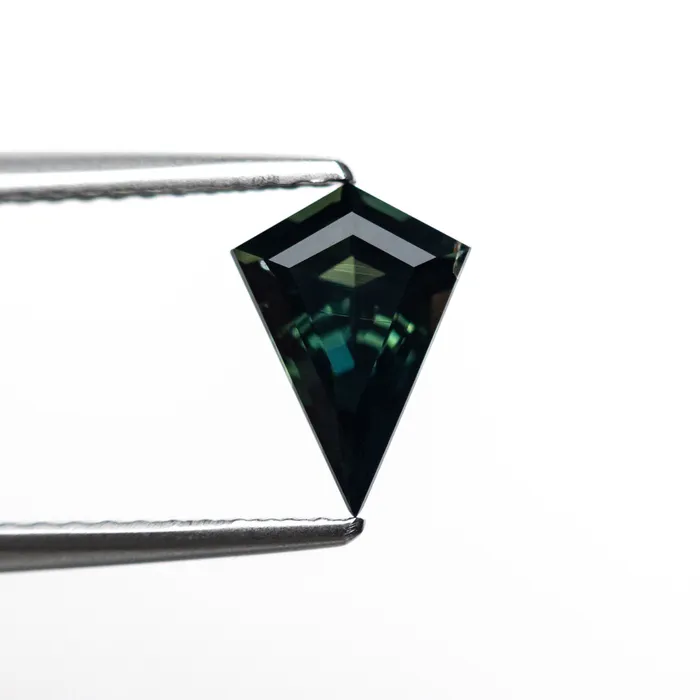 Rings Misfit Gems TealGreen Step Cut Sapphire 105ct Kite