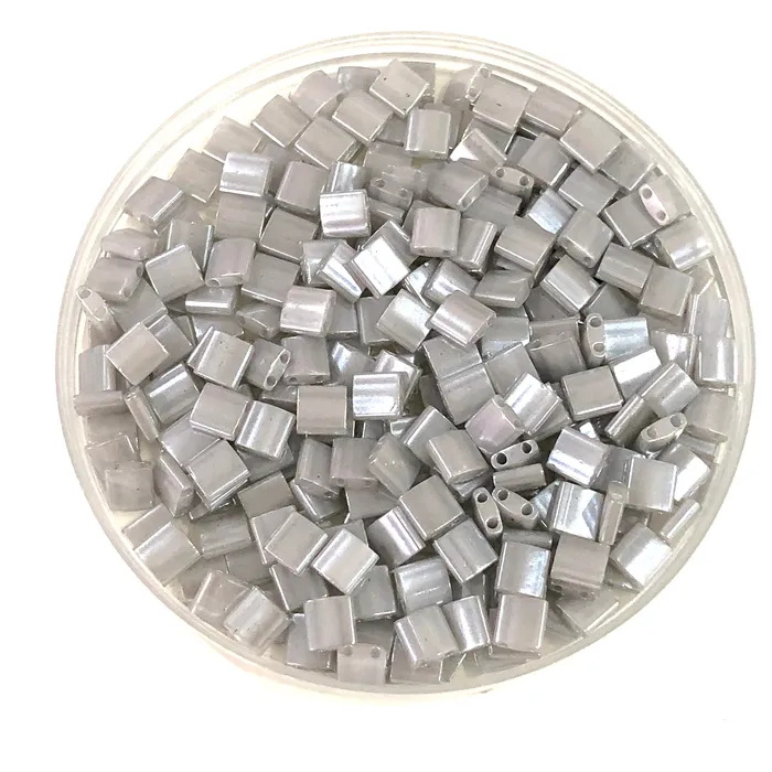 Rings Miyuki Tila Beads TL0526 Silver Grey Ceylon Peppy Beads Rings Miyuki Tila Beads TL0526 Silver Grey Ceylon Peppy Beads
