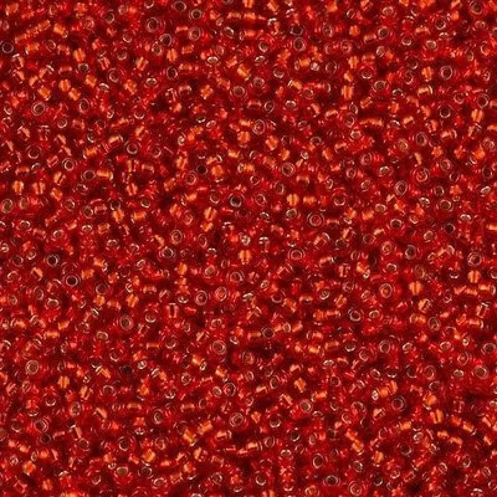 Rings Peppy Beads Miyuki Seed Beads 110 Red Silver Lined 0010NEW