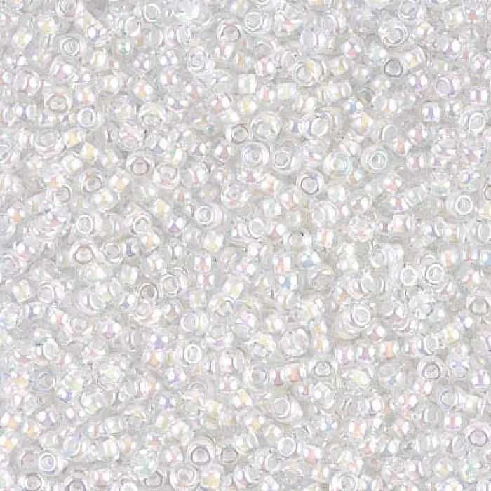 Rings Peppy Beads Miyuki Seed Beads 110 White Lined Crystal AB 0284NEW