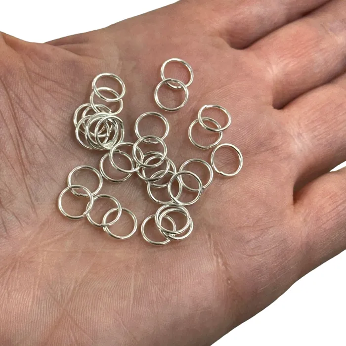 Rings Peppy Beads Silver Plated Jump Rings 8mm Silver Plated Open Jump Rings
