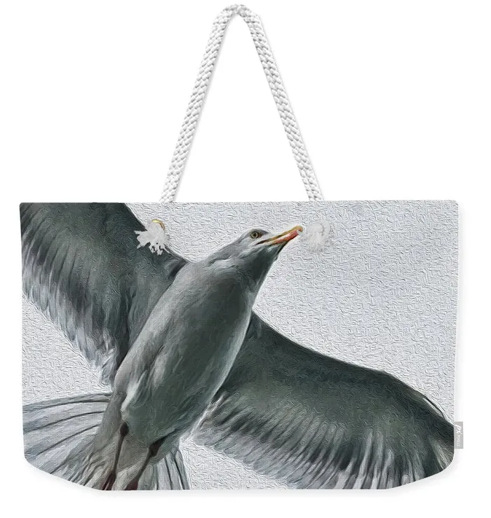 Rings Portraits by NC Weekender Tote Bag Carryall Tote Bag Seagull Design Beach Tote