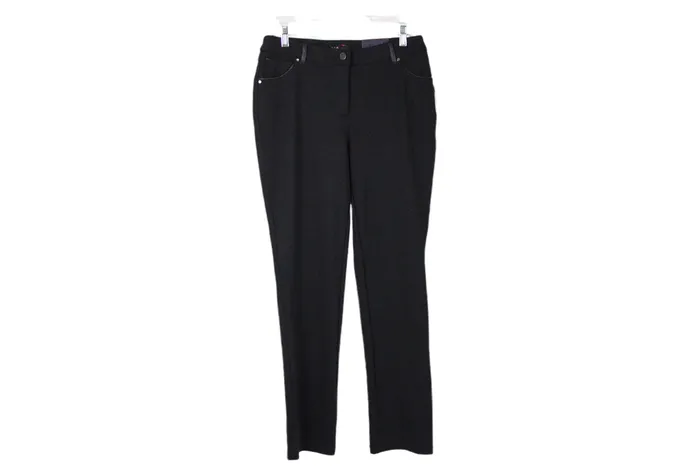 Rings Rafaella NEW Rafaella Classic Black Straight Leg Pant 8