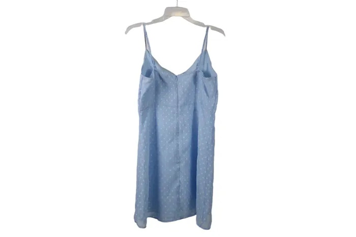 Rings Shein Blue Chiffon Swiss Dot Dress L Shein
