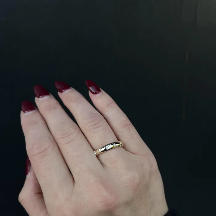 Rings Stuller 14K Yellow Gold 008 CTW Diamond Star Scatter Band