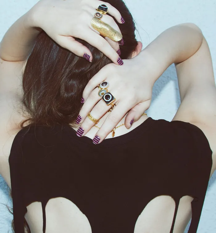 Rings Thin Tree Hammered Stack Ring Erika Pea Rings Thin Tree Hammered Stack Ring Erika Pea