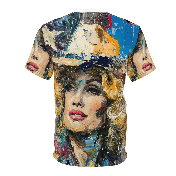 Rings Unisex Cut Sew Tee AOP Country Queen Western Themed Tee Printify