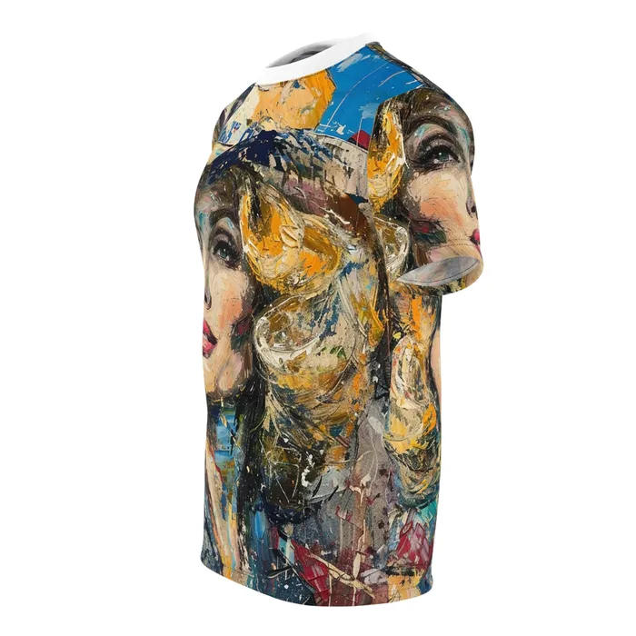 Rings Unisex Cut Sew Tee AOP Country Queen Western Themed Tee Printify