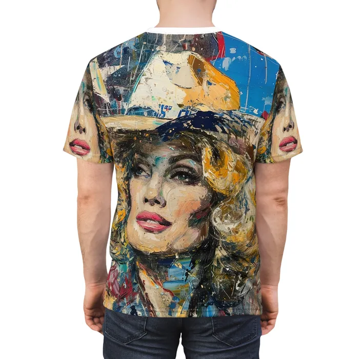 Rings Unisex Cut Sew Tee AOP Country Queen Western Themed Tee Printify