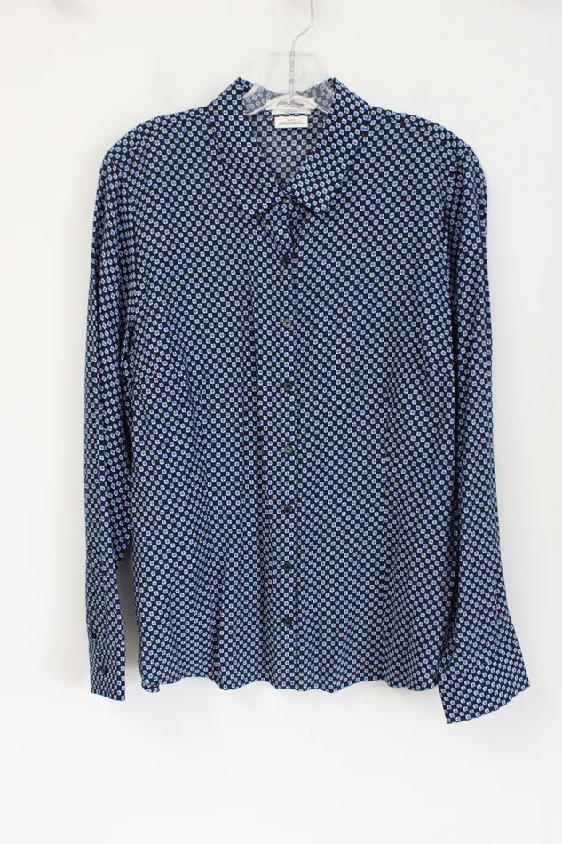 Rings Van Heusen Van Heusen Originals Classic Fit Blue Patterned Lightweight Top XL