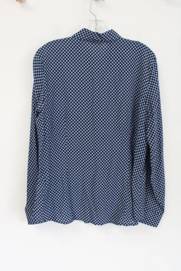 Rings Van Heusen Van Heusen Originals Classic Fit Blue Patterned Lightweight Top XL