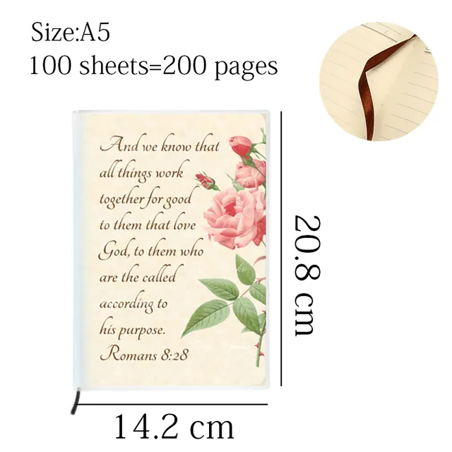 Romans 828 Bible Verse Christian A5 Journal Lords Guidance Earrings