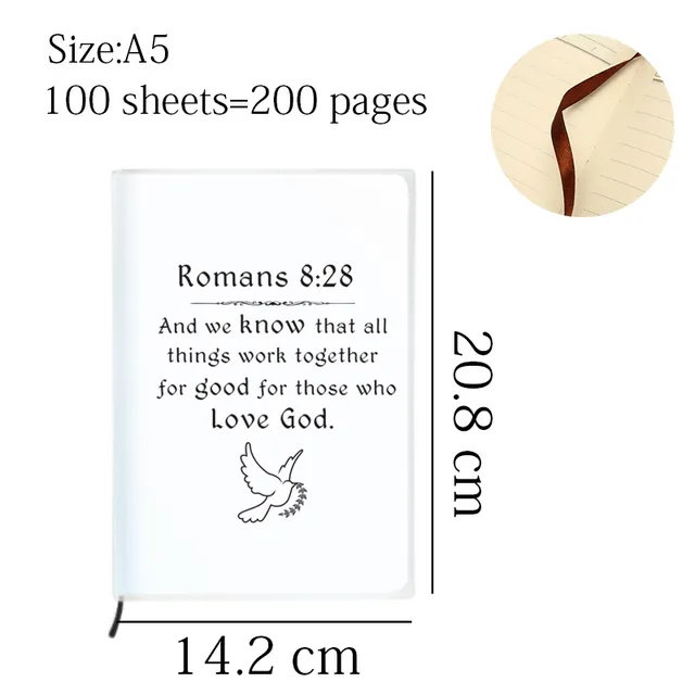 Romans 828 Bible Verse Christian A5 Journal Lords Guidance Earrings
