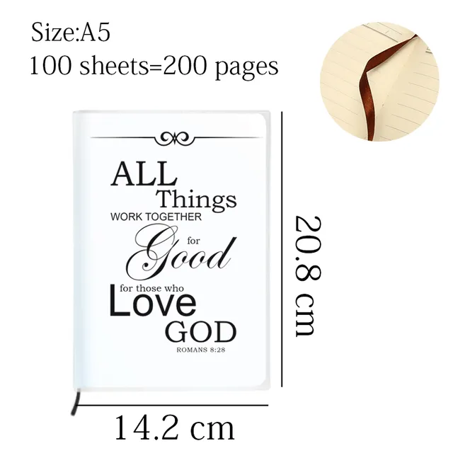 Romans 828 Bible Verse Christian A5 Journal Lords Guidance Earrings
